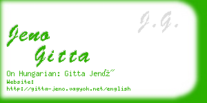 jeno gitta business card